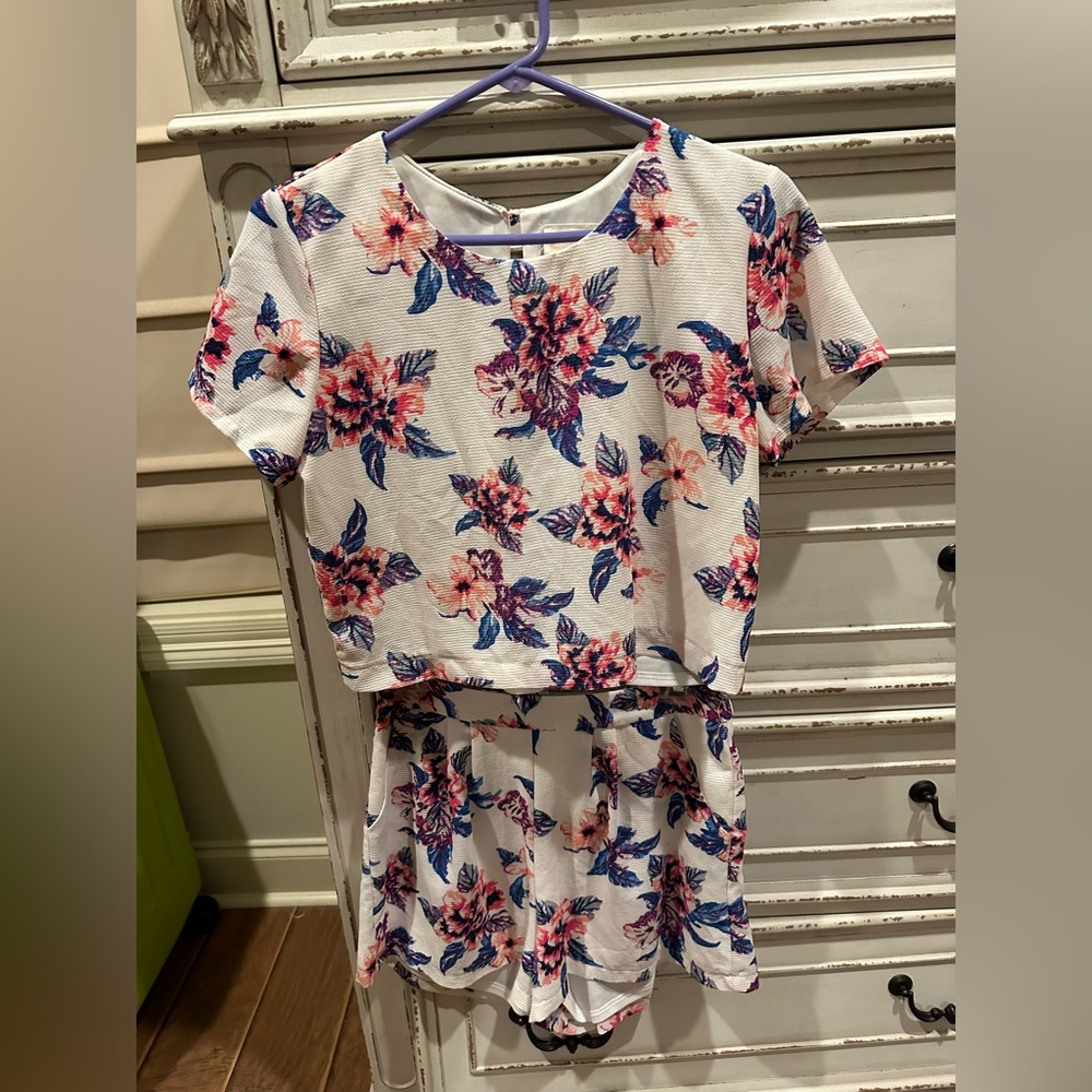 Floral Two piece short set